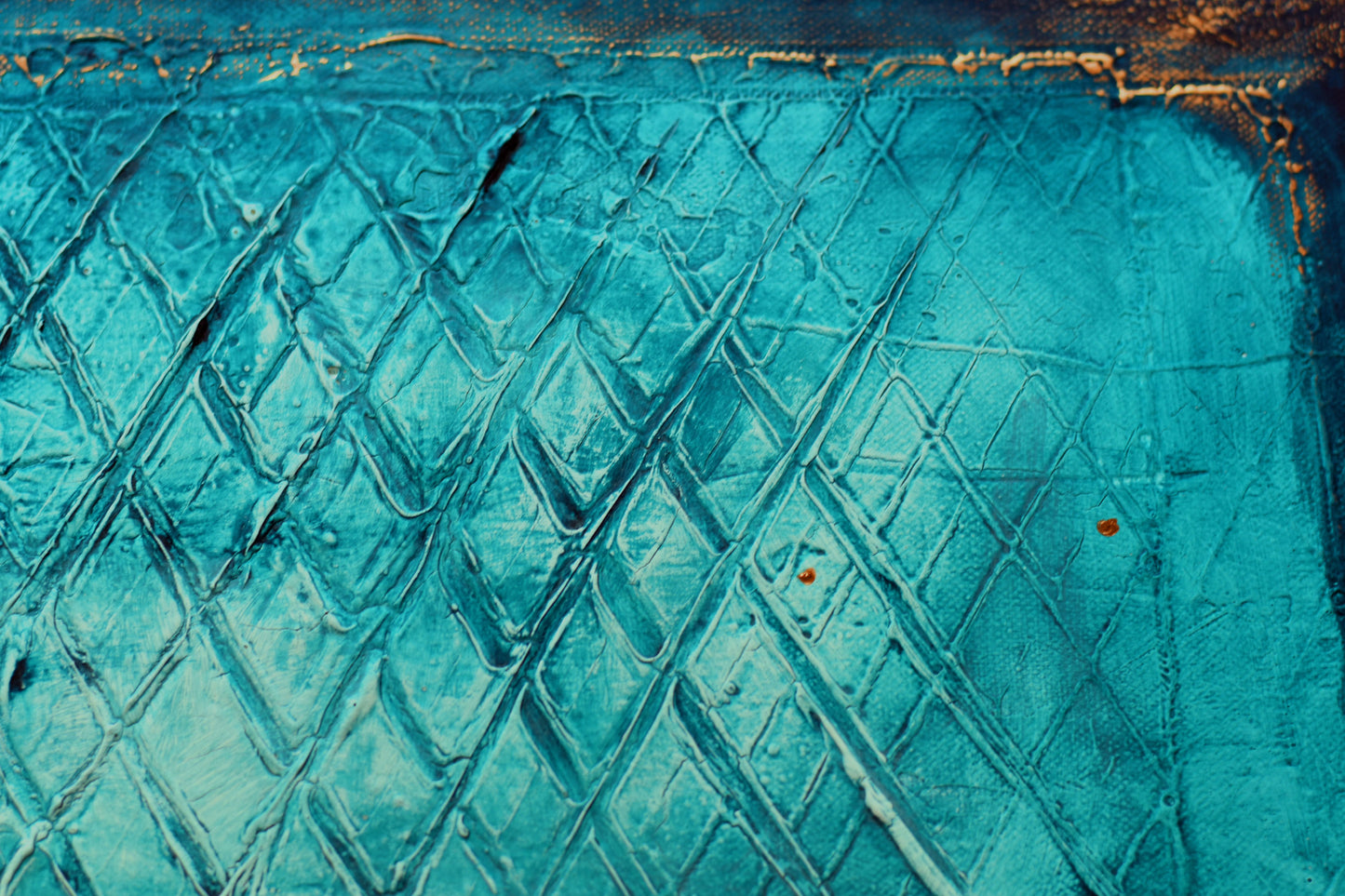 Blue Monochrome – Abstract Textured Acrylic Painting | 83 x 83 cm | Edelgard Schroer