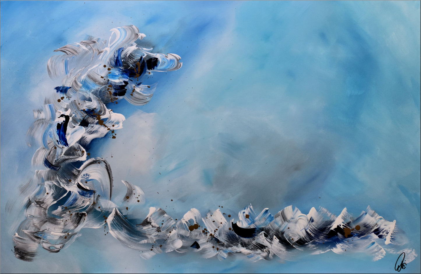 White Wings – Abstract Sea Painting | 115×75 cm | Edelgard Schroer