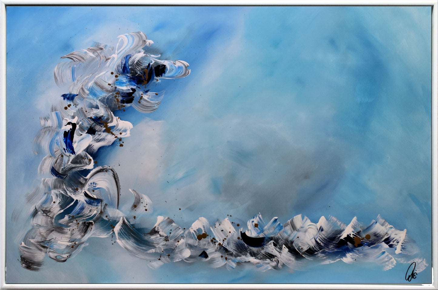 White Wings – Abstract Sea Painting | 115×75 cm | Edelgard Schroer