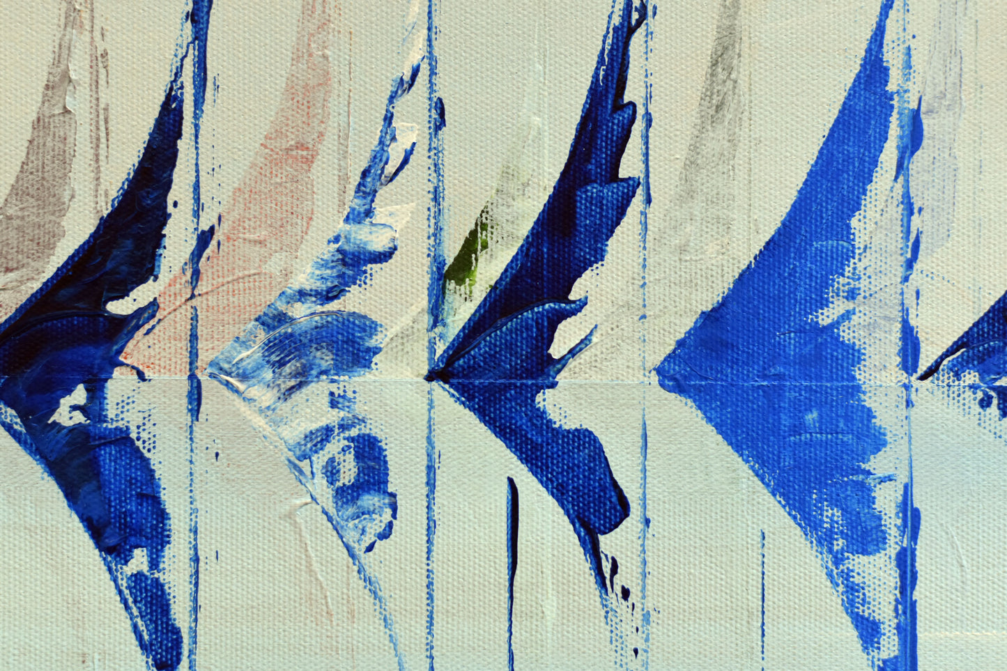 Sailing Rhythm – Abstract Sailboat Painting | 130 × 50 cm | Edelgard Schroer