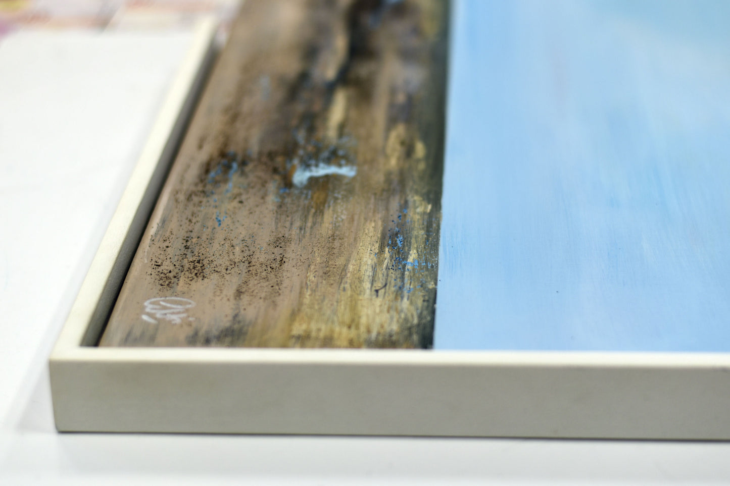 Sailing Silence – Abstract Coastal Painting | 123 × 43 cm | Edelgard Schroer