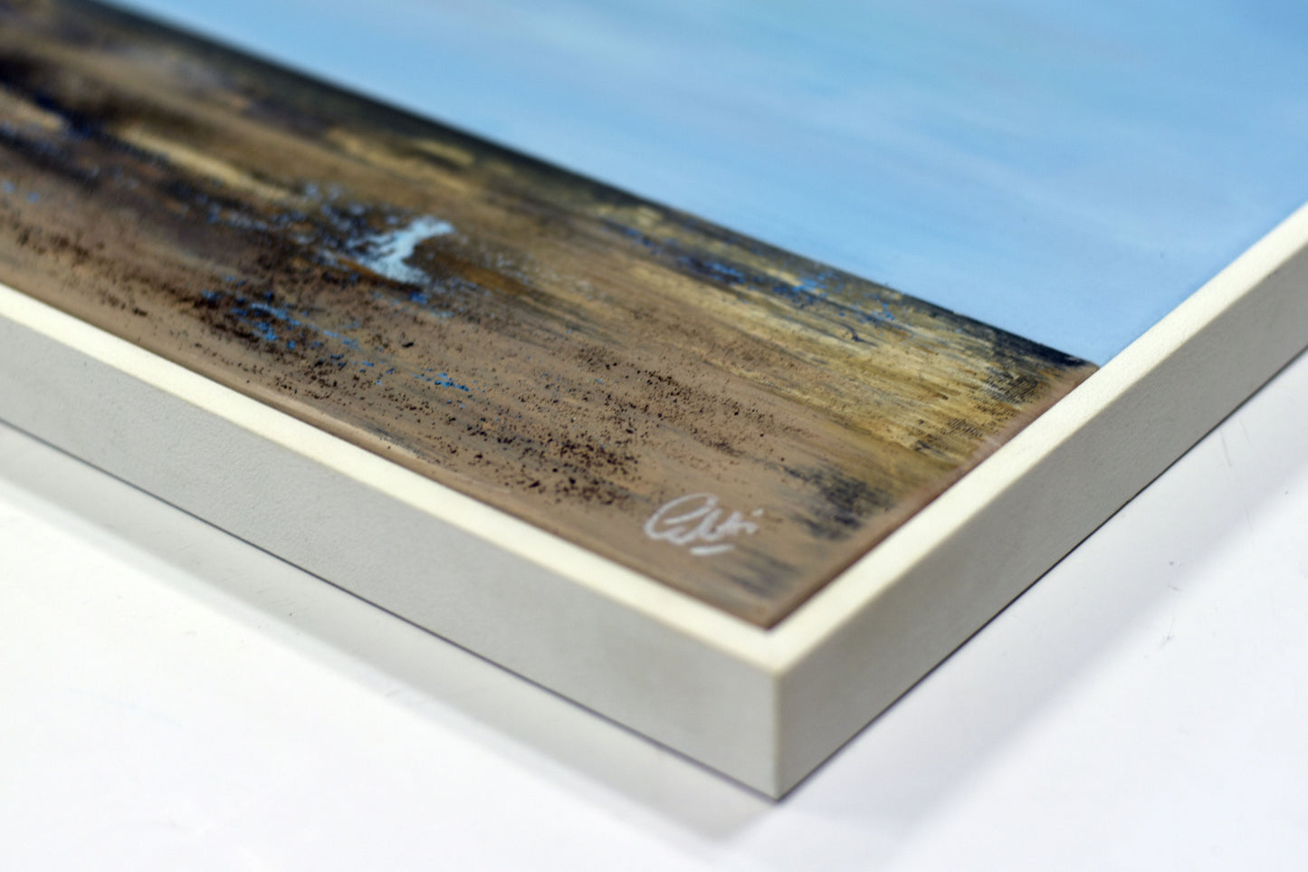 Sailing Silence – Abstract Coastal Painting | 123 × 43 cm | Edelgard Schroer