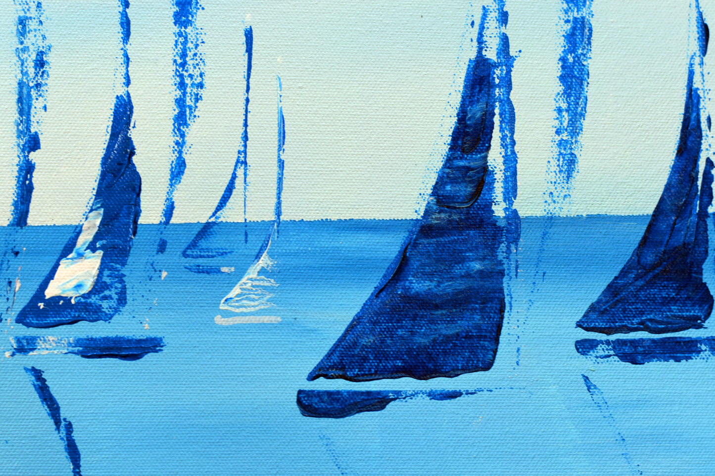 Ocean Silence – Nautical Sailboats Painting | 115×75 cm | Edelgard Schroer