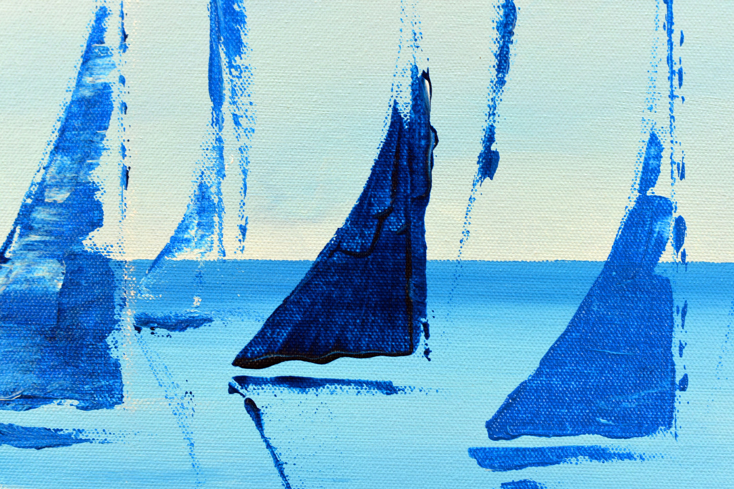 Ocean Silence – Nautical Sailboats Painting | 115×75 cm | Edelgard Schroer