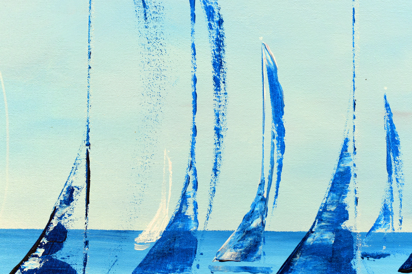 Ocean Silence – Nautical Sailboats Painting | 115×75 cm | Edelgard Schroer