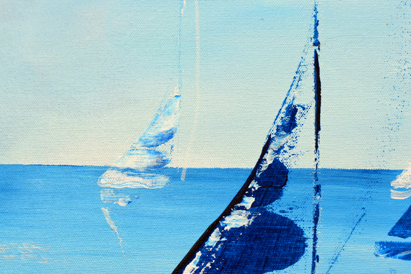 Ocean Silence – Nautical Sailboats Painting | 115×75 cm | Edelgard Schroer