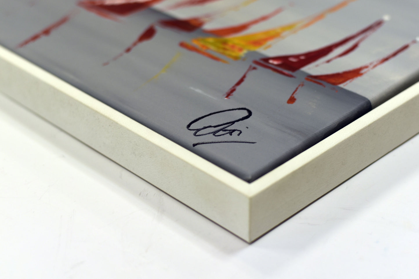 Last Days of Summer – Framed Abstract Seascape Painting | 121 x 41 cm | Edelgard Schroer