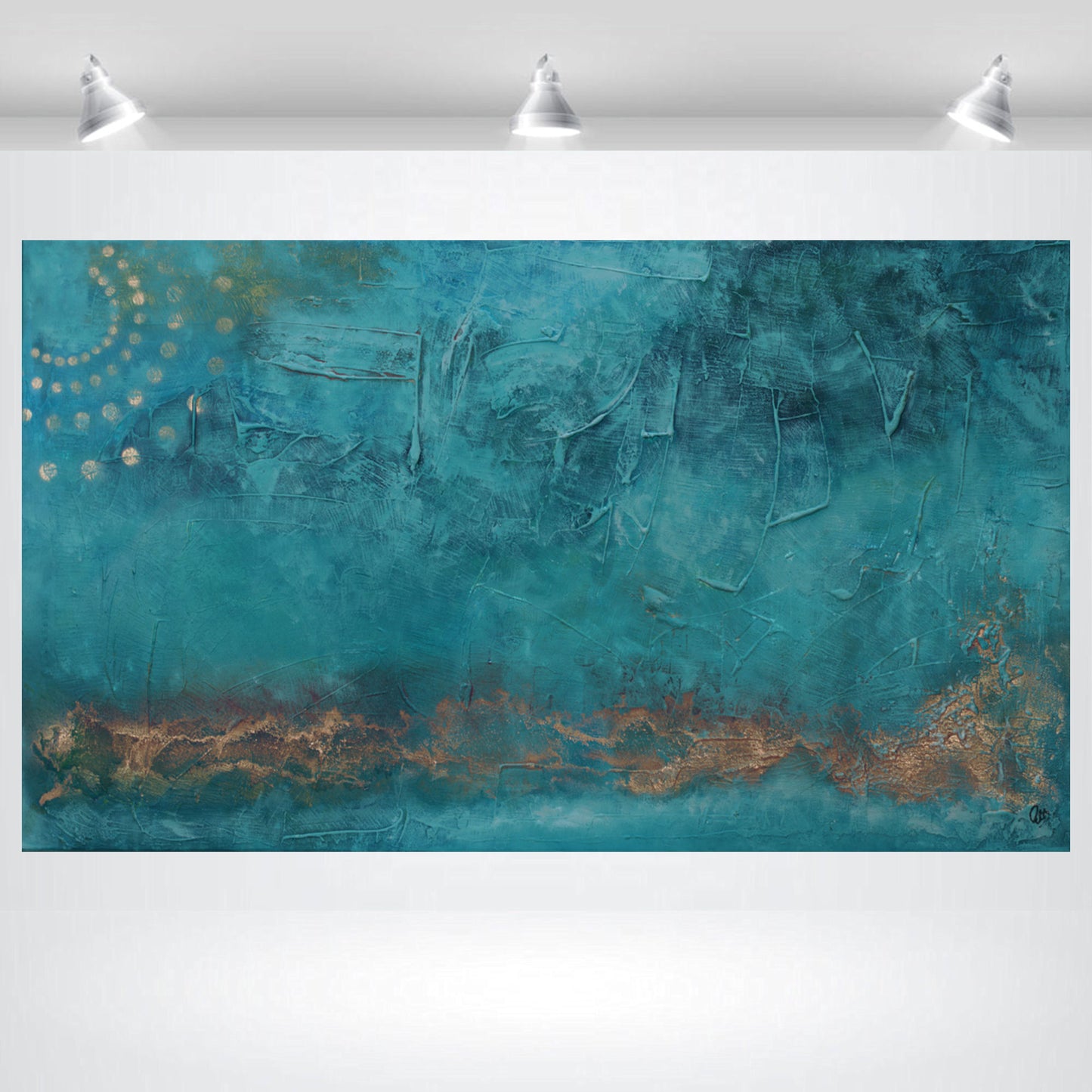 Sun Traces – Abstract Textured Painting | 120×70 cm | Edelgard Schroer