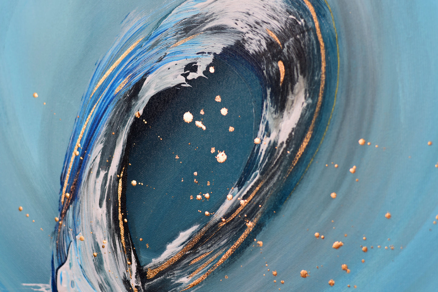 Ocean Loop – Abstract Ocean Painting | 120×50 cm | Edelgard Schroer