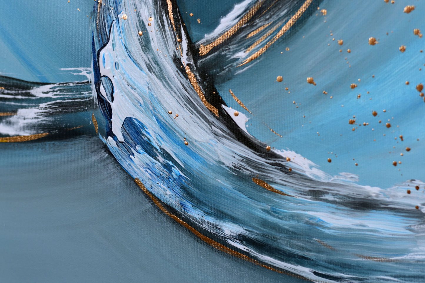 Ocean Loop – Abstract Ocean Painting | 120×50 cm | Edelgard Schroer
