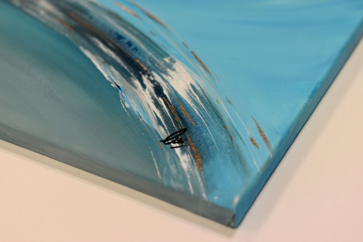 Ocean Loop – Abstract Ocean Painting | 120×50 cm | Edelgard Schroer
