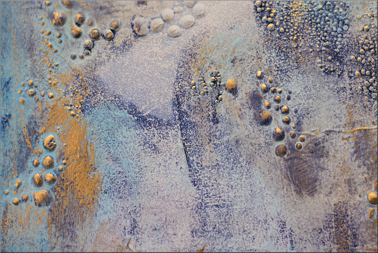 Blue Wishes – Sculptural Abstract Acrylic Painting | Freestanding Art by Edelgard Schroer
