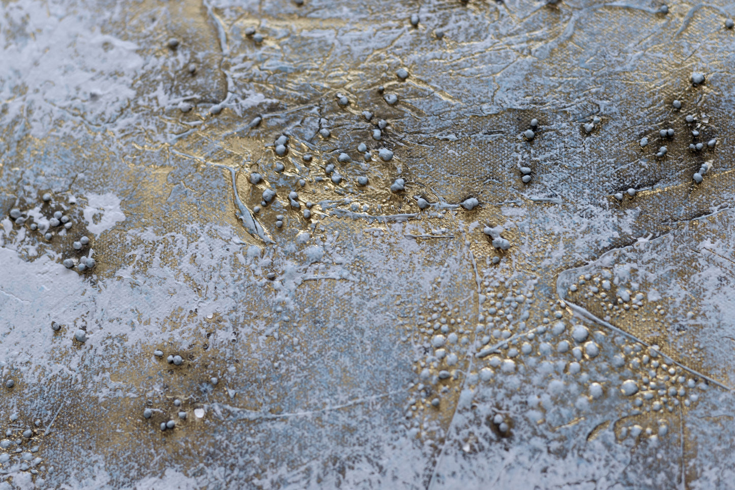 Timeless – Textured Blue & Gold Abstract by Edelgard Schroer | 120 × 80 cm