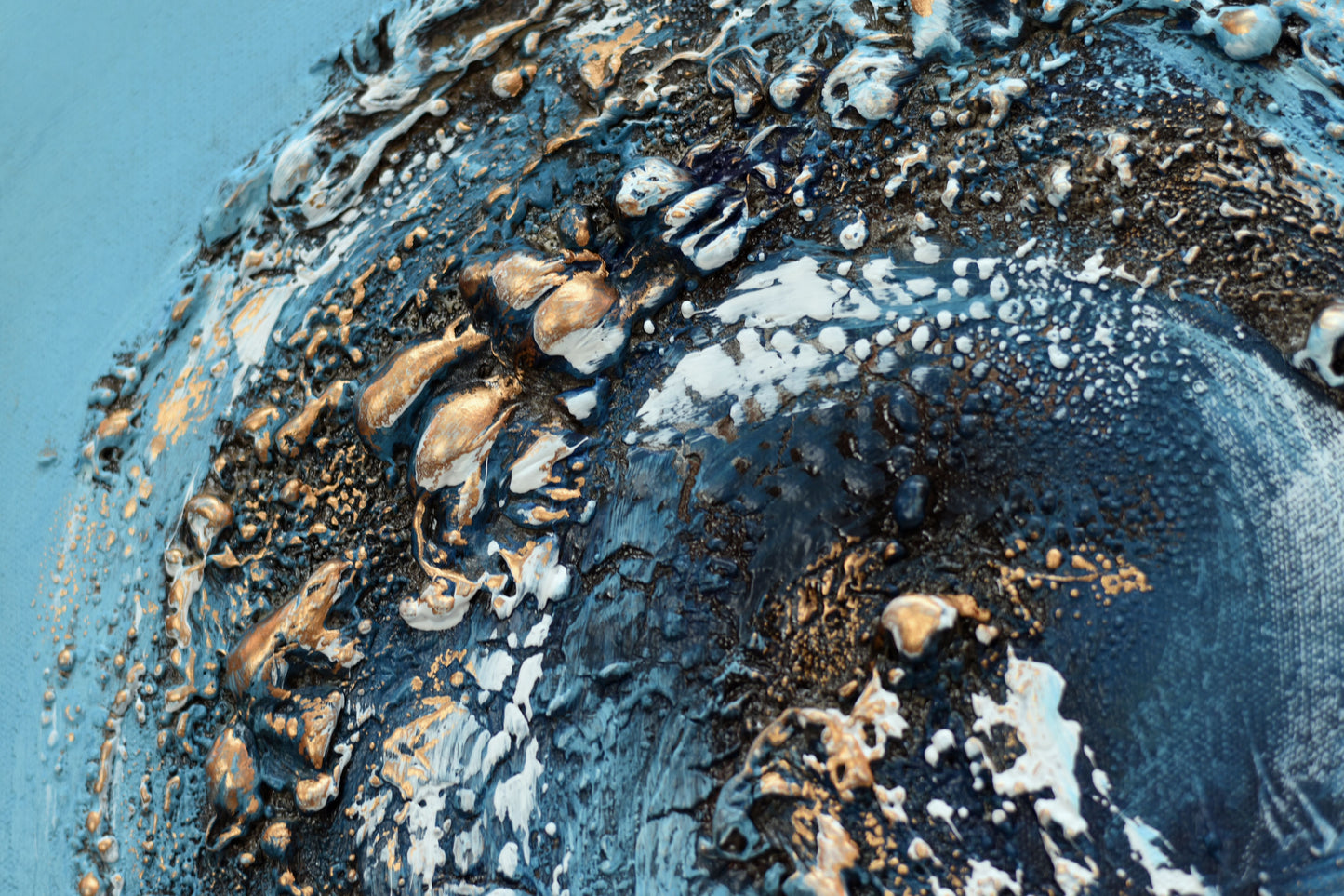 Echo of the Deep – Textured Abstract Painting | 73 × 53 cm | Edelgard Schroer