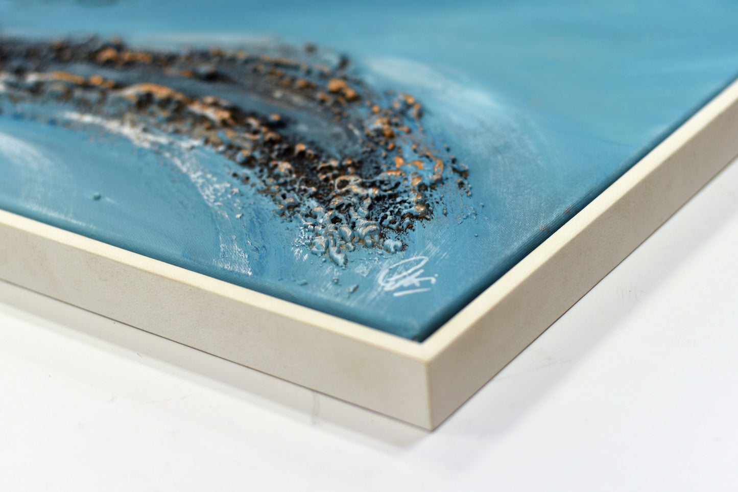 Echo of the Deep – Textured Abstract Painting | 73 × 53 cm | Edelgard Schroer