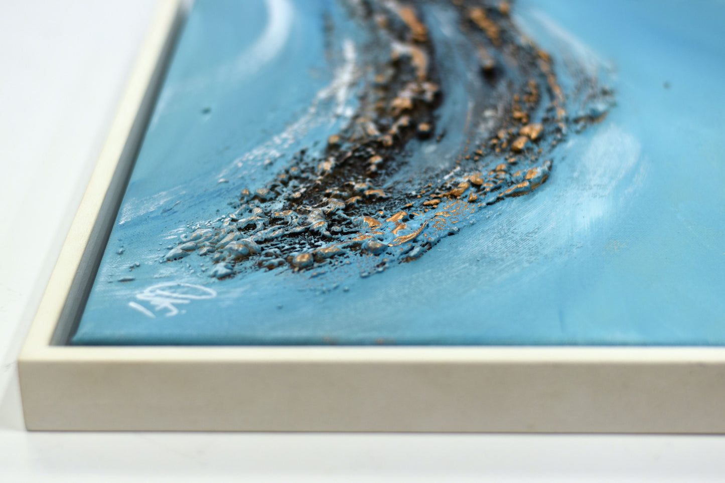 Echo of the Deep – Textured Abstract Painting | 73 × 53 cm | Edelgard Schroer
