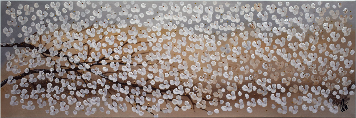 Nature's Beauty – Abstract Tree Branch Painting | 120 × 40 cm | Edelgard Schroer