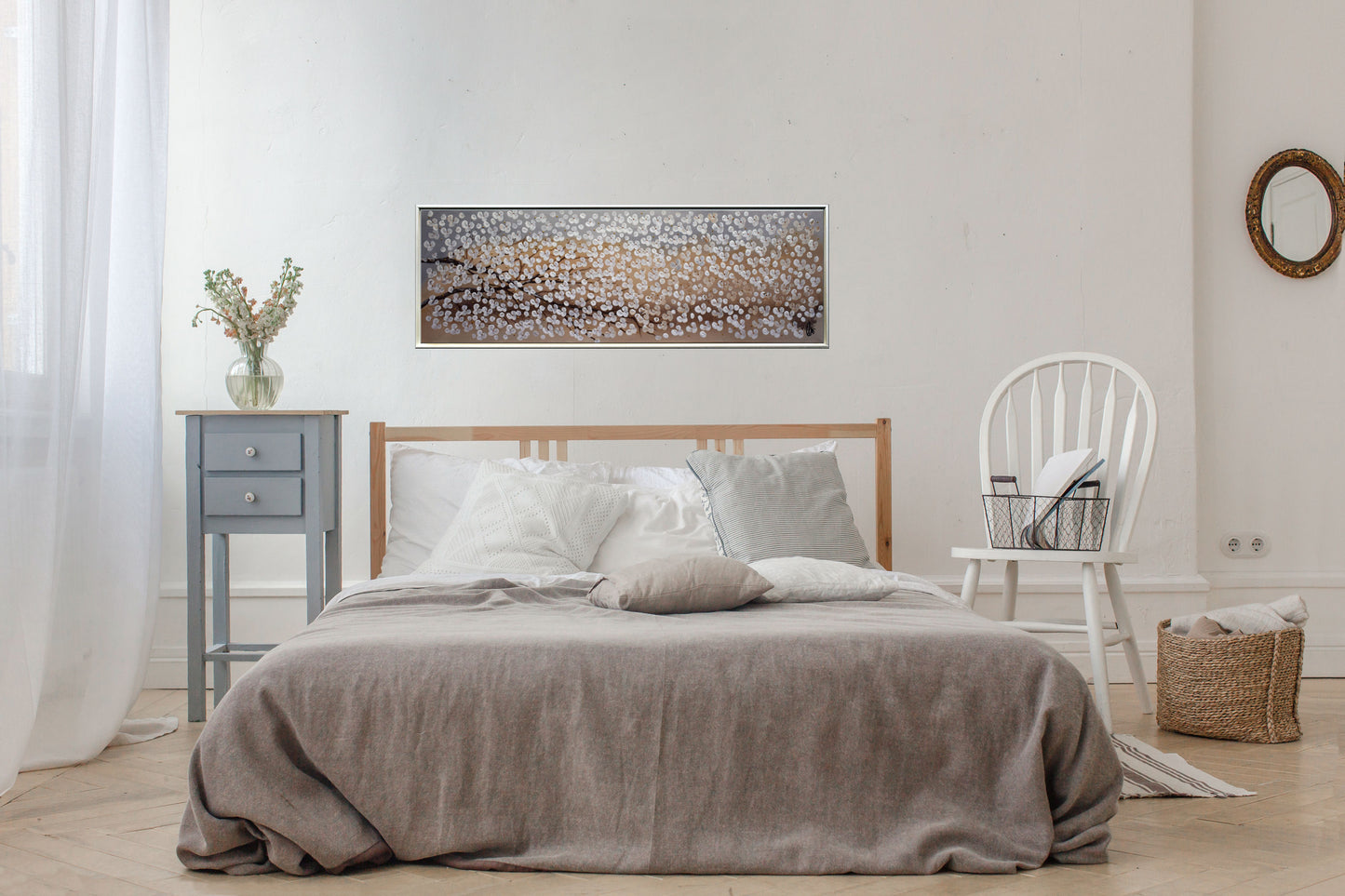 Nature's Beauty – Abstract Tree Branch Painting | 120 × 40 cm | Edelgard Schroer