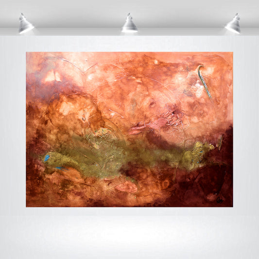 Birth of an Angel – Textured Abstract Acrylic by Edelgard Schroer | 80 × 60 cm