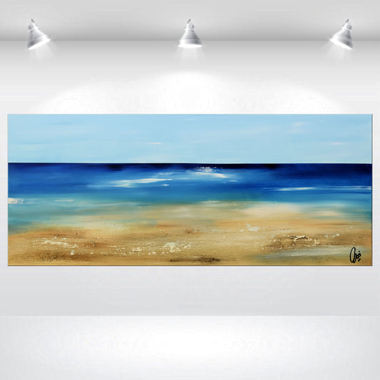 Desire – Abstract Ocean Landscape by Edelgard Schroer | 120x50 cm | Original Painting