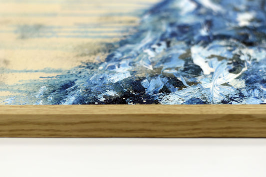 Blue Bloom – Abstract Floral Acrylic Painting | 83 x 83 cm | Edelgard Schroer