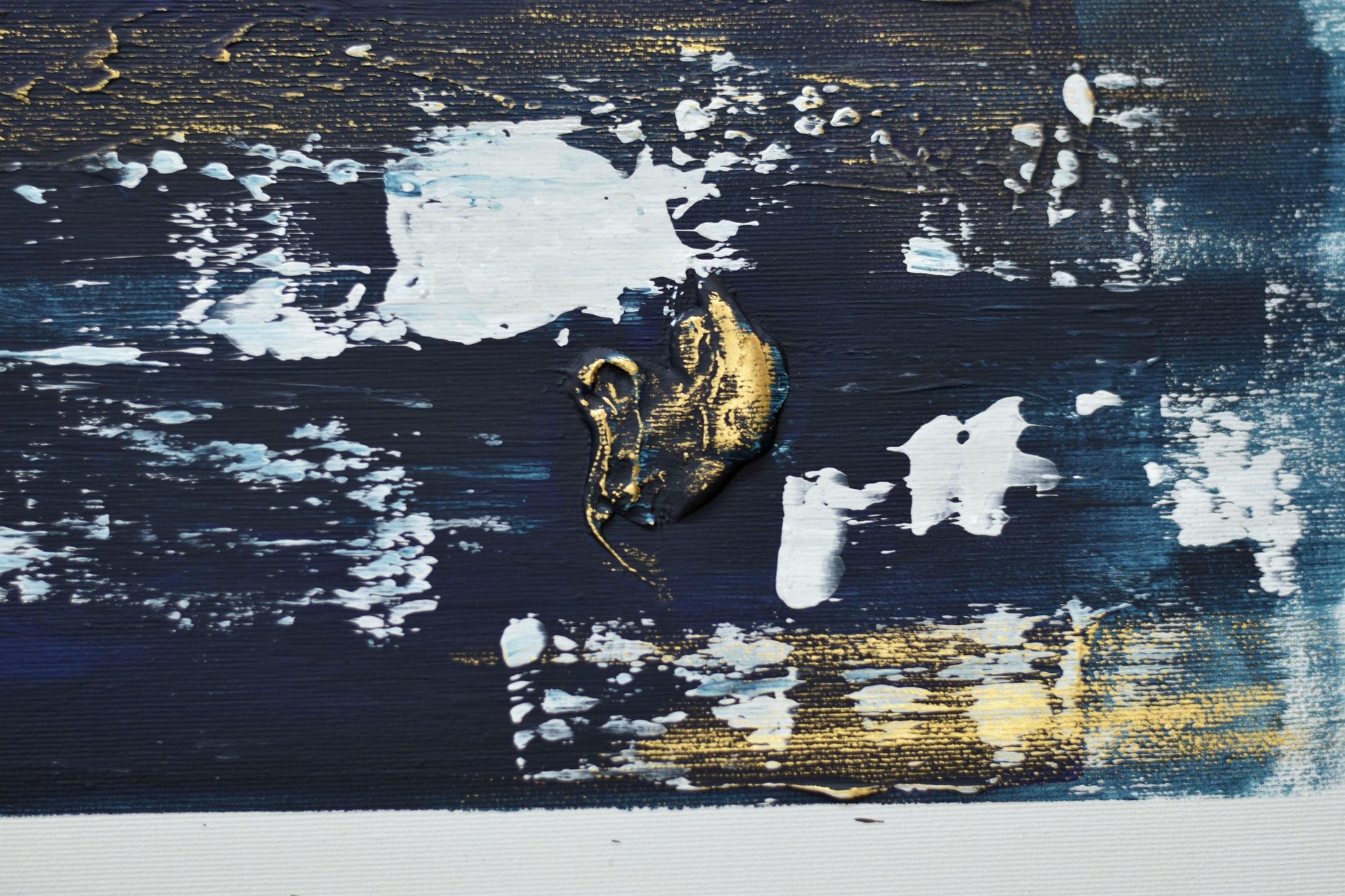 modernart on canvas large painting petrol shadow gap