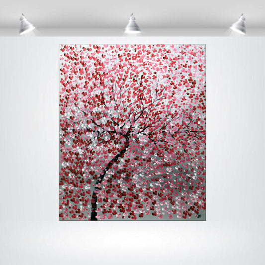 Kirschbaum – Cherry Blossom Acrylic Painting | 100 x 120 cm | Edelgard Schroer