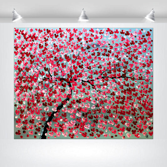 Dream of Spring – Cherry Blossom Painting | 100×80 cm | Edelgard Schroer