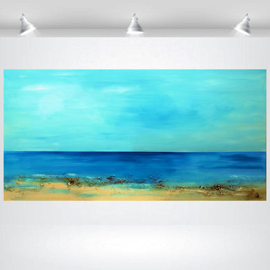 Endless Horizon – Abstract Seascape Painting | 180× 90 cm | Edelgard Schroer