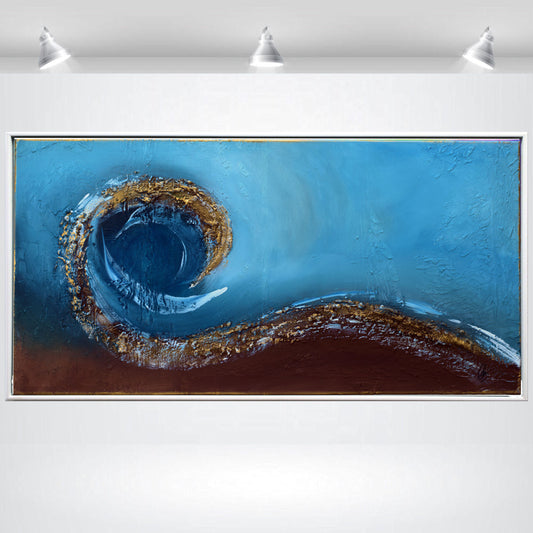 Flow of Time – Abstract Spiral Painting | 103×53 cm | Edelgard Schroer