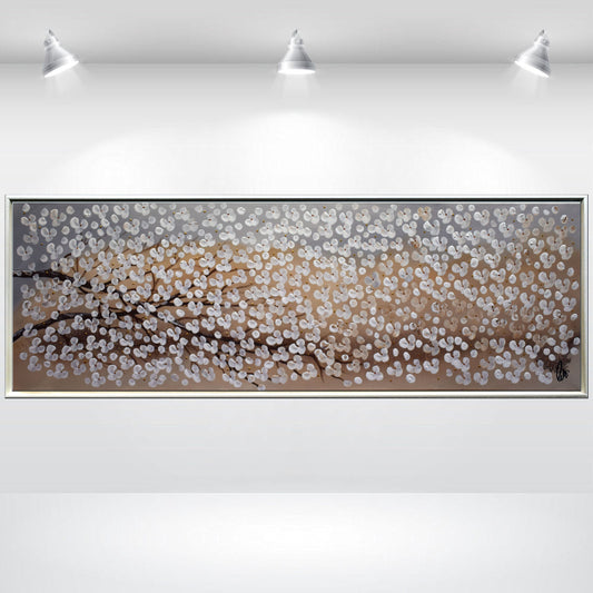 Nature's Beauty – Abstract Tree Branch Painting | 120 × 40 cm | Edelgard Schroer